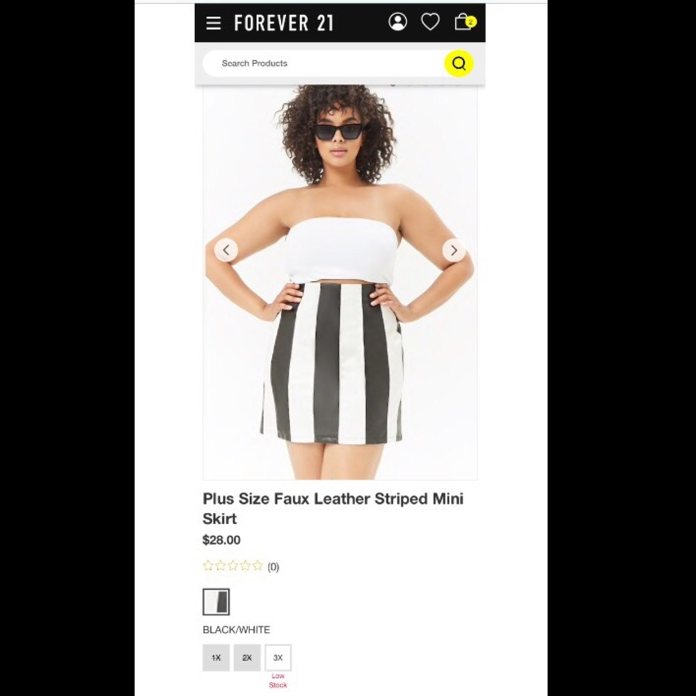 Forever 21 plus size faux leather skirt
